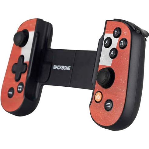 Switzerland Flag Distressed Backbone One for iPhone Game Controller Skin